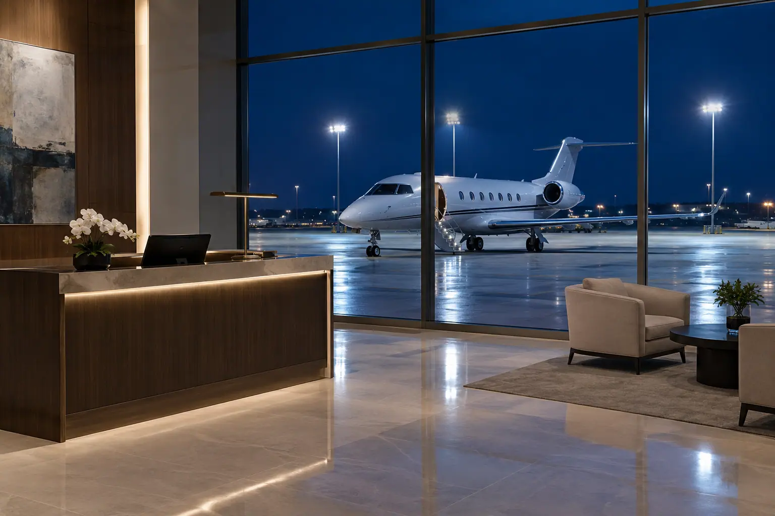 Private terminal front desk