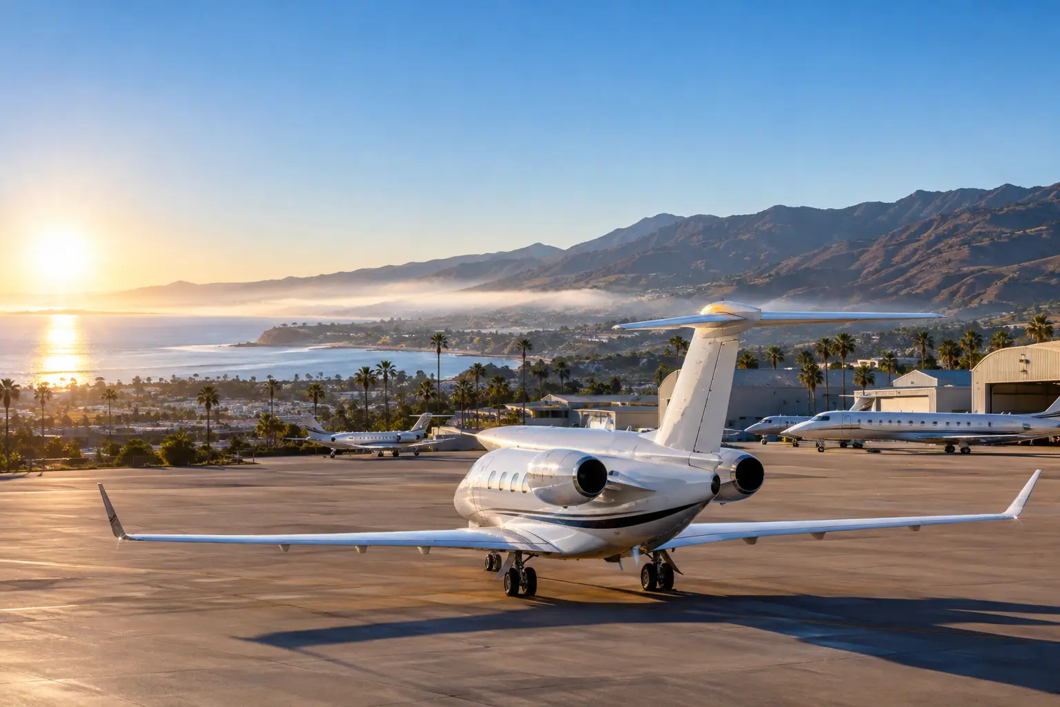 Private jets at Van Nuys Airport